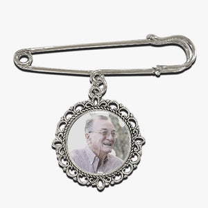 Photo personnalisée « Tu es toujours dans mon cœur » - Épingle à revers ronde personnalisée, broche - Cadeau de condoléances pour les membres de la famille