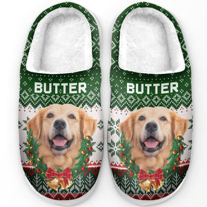 Chaussons personnalisés pour chiens et chats avec photo de l'assistant du Père Noël - Cadeau de Noël pour propriétaires et amoureux des animaux