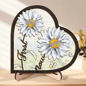 Vous n'en aurez jamais d'autre - Plaque en bois personnalisée à 2 couches avec support - Cadeau de fête des mères, de pendaison de crémaillère pour maman, grand-mère