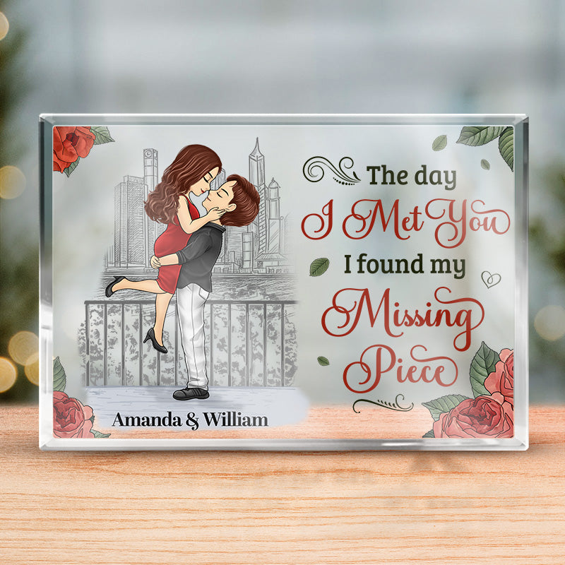 Tu me complète et fais de moi une meilleure personne - Plaque acrylique rectangulaire personnalisée pour couple - Cadeau pour mari et femme, anniversaire