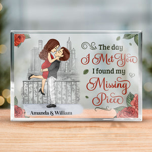 Tu me complète et fais de moi une meilleure personne - Plaque acrylique rectangulaire personnalisée pour couple - Cadeau pour mari et femme, anniversaire