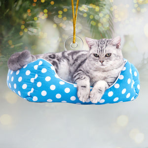 Photo personnalisée : Une maison n’est pas un foyer sans animal de compagnie - Ornement personnalisé pour chien et chat - Acrylique en forme personnalisée - Cadeau de Noël pour les propriétaires et les amoureux des animaux