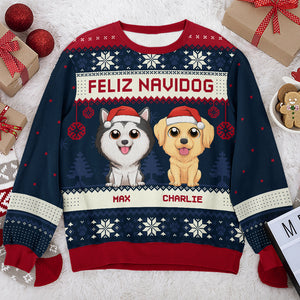 Tout ce que je veux pour Noël - Sweat-shirt personnalisé pour chien - Pull en laine unisexe - Cadeau de Noël pour les propriétaires et les amoureux des animaux