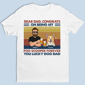 Félicitations pour être mon ramasseur de crottes pour toujours ! T-shirt unisexe personnalisé, sweat à capuche et sweat-shirt pour chien ! Cadeau pour les propriétaires et les amoureux des animaux.