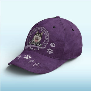 Le meilleur thérapeute a de la fourrure et quatre pattes marron - Chapeau personnalisé pour chien, casquette classique à imprimé intégral - Nouveauté, cadeau pour propriétaires et amoureux des animaux