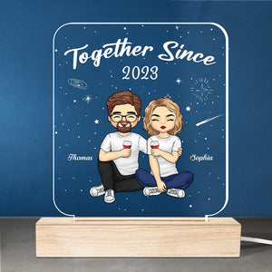 My Favorite Place Is Next To You - Couple Personalized Custom Shaped 3D LED Light - Gift For Husband Wife, Anniversary