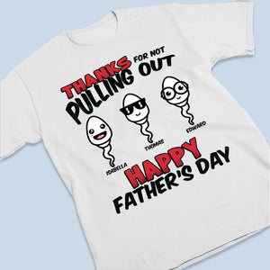 Merci papa, nous sommes là - T-shirt unisexe personnalisé pour la famille, sweat à capuche, sweat-shirt - Cadeau de fête des pères, d'anniversaire pour papa