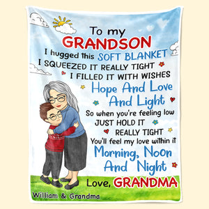 Mon petit-enfant me fait fondre le cœur - Couverture familiale personnalisée - Cadeau de Noël de grand-mère