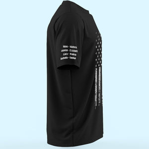 La Légende Papa Papa - T-shirt unisexe personnalisé avec motif sur la manche - Cadeau fête des pères, anniversaire pour papa, grand-père
