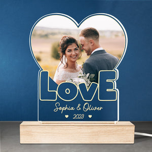 Photo personnalisée « Tu es mon destin » – Lampe LED 3D personnalisée pour couple – Cadeau pour mari et femme, anniversaire