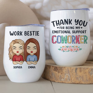 Rire ensemble depuis le premier jour - Verre à vin personnalisé pour collègue - Cadeau pour collègues, amis de travail, collègues 
