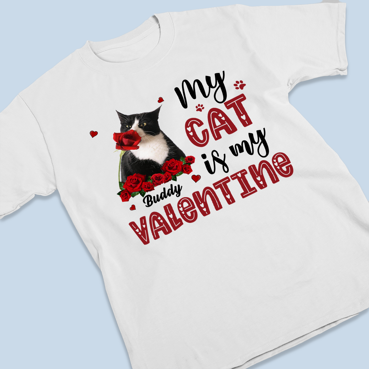 T-shirt, sweat à capuche et sweat-shirt unisexe personnalisé avec photo « Mes animaux sont ma Saint-Valentin » pour chien et chat ; cadeau de Saint-Valentin pour les propriétaires et les amoureux des animaux.