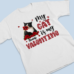 T-shirt, sweat à capuche et sweat-shirt unisexe personnalisé avec photo « Mes animaux sont ma Saint-Valentin » pour chien et chat ; cadeau de Saint-Valentin pour les propriétaires et les amoureux des animaux.