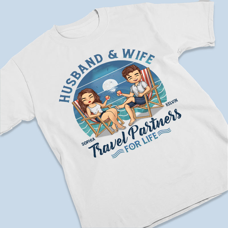 Nous sommes partenaires de voyage pour la vie - T-shirt unisexe personnalisé, sweat à capuche, sweat-shirt - Cadeau pour mari et femme, anniversaire