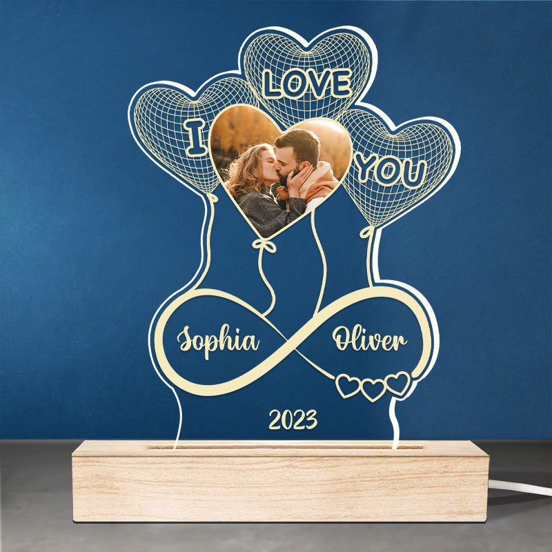 Photo personnalisée pour mon âme sœur – Lampe LED 3D personnalisée en forme de couple – Cadeau pour mari et femme, anniversaire