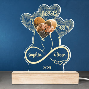 Photo personnalisée pour mon âme sœur – Lampe LED 3D personnalisée en forme de couple – Cadeau pour mari et femme, anniversaire