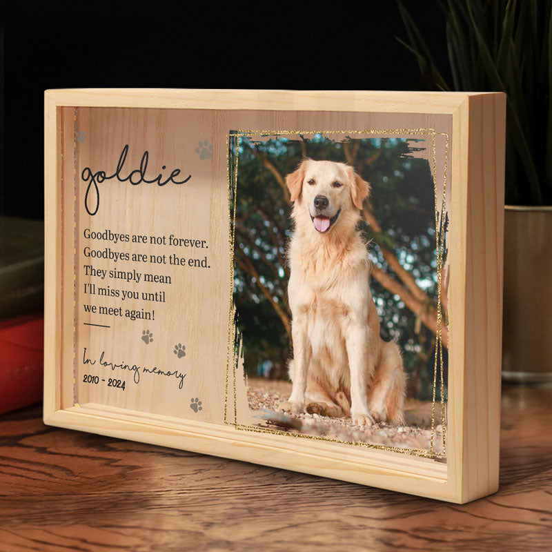 Photo personnalisée que vous auriez vécue pour toujours - Cadre lumineux personnalisé commémoratif - Cadeau de condoléances pour les propriétaires et les amoureux des animaux