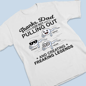 Merci papa d'avoir créé des légendes incroyables - T-shirt, sweat à capuche et sweat-shirt unisexe personnalisé pour la famille - Cadeau de fête des pères et d'anniversaire pour papa