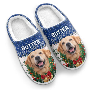 Chaussons personnalisés pour chiens et chats avec photo de l'assistant du Père Noël - Cadeau de Noël pour propriétaires et amoureux des animaux