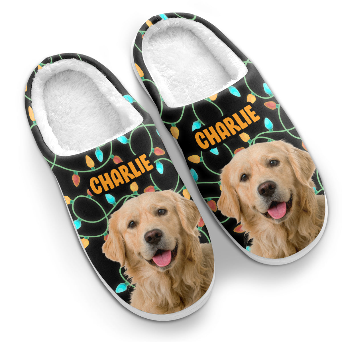 Chaussons personnalisés avec photo de l'animal le plus cool de tous les temps - Chaussons moelleux personnalisés pour chiens et chats - Cadeau de Noël pour propriétaires et amoureux des animaux