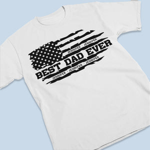 Meilleur papa du monde - T-shirt, sweat à capuche, sweat-shirt unisexe personnalisé pour la famille - Cadeau de fête des pères et d'anniversaire pour papa