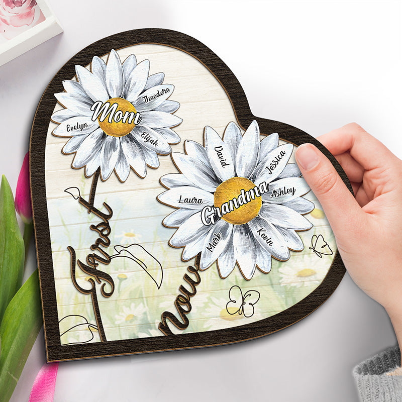 Vous n'en aurez jamais d'autre - Plaque en bois personnalisée à 2 couches avec support - Cadeau de fête des mères, de pendaison de crémaillère pour maman, grand-mère