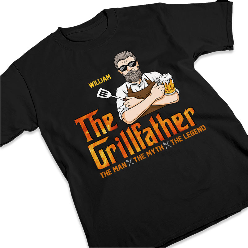 Le Grillfather, la légende - T-shirt unisexe personnalisé, sweat à capuche, sweat-shirt - Cadeau de fête des pères, d'anniversaire pour papa