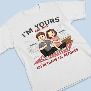 Je suis à toi depuis - T-shirt unisexe personnalisé pour couple, sweat à capuche, cadeau pour mari et femme, anniversaire