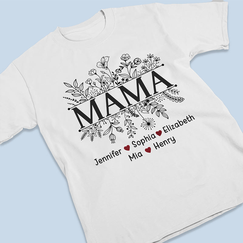 T-shirt, sweat à capuche et sweat-shirt unisexe personnalisé « Blooming Love You, Mom » - Cadeau pour maman et grand-mère