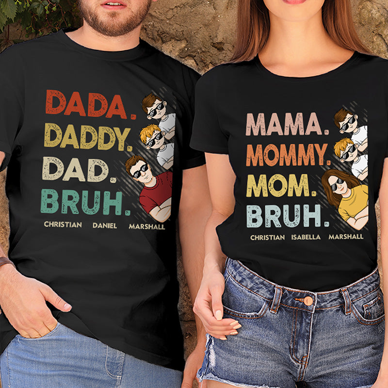 Papa Papa Frère - T-shirt unisexe personnalisé, sweat à capuche, sweat-shirt - Fête des Pères, Fête des Mères, cadeau d'anniversaire pour papa, maman