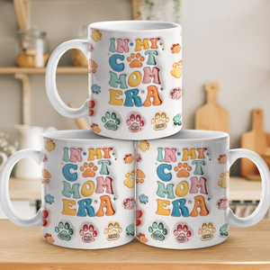À l'ère de ma maman à fourrure - Mug personnalisé avec effet gonflé en 3D pour chien et chat - Cadeau pour les propriétaires et les amoureux des animaux