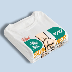 Été chaud pour papa - T-shirt unisexe personnalisé pour la famille, sweat à capuche, sweat-shirt - Vacances d'été, cadeau d'anniversaire pour papa, grand-père