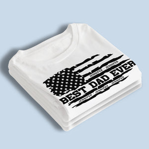 Meilleur papa du monde - T-shirt, sweat à capuche, sweat-shirt unisexe personnalisé pour la famille - Cadeau de fête des pères et d'anniversaire pour papa