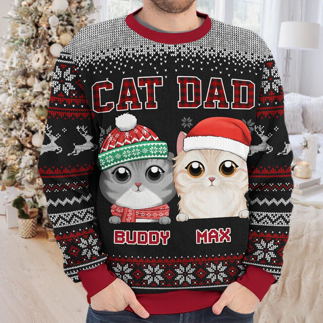Proud To Become A Cat Mom - Cat Personalized Custom Ugly Sweatshirt - Unisex Wool Jumper - Christmas Gift For Pet Owners, Pet Lovers