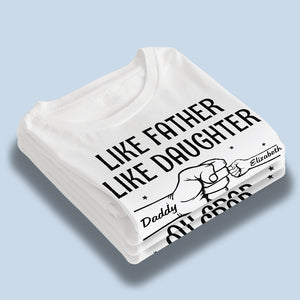 Tel père, tel fils, telle fille - T-shirt unisexe personnalisé, sweat à capuche, sweat-shirt - Cadeau de fête des pères, d'anniversaire pour papa
