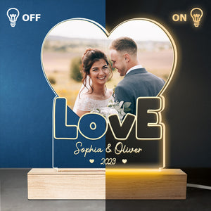 Photo personnalisée « Tu es mon destin » – Lampe LED 3D personnalisée pour couple – Cadeau pour mari et femme, anniversaire