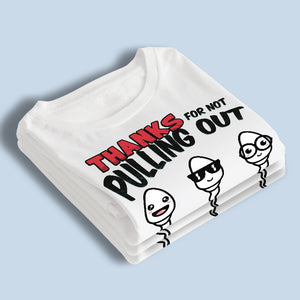 Merci papa, nous sommes là - T-shirt unisexe personnalisé pour la famille, sweat à capuche, sweat-shirt - Cadeau de fête des pères, d'anniversaire pour papa