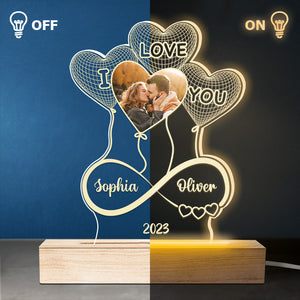 Photo personnalisée pour mon âme sœur – Lampe LED 3D personnalisée en forme de couple – Cadeau pour mari et femme, anniversaire