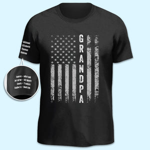 La Légende Papa Papa - T-shirt unisexe personnalisé avec motif sur la manche - Cadeau fête des pères, anniversaire pour papa, grand-père