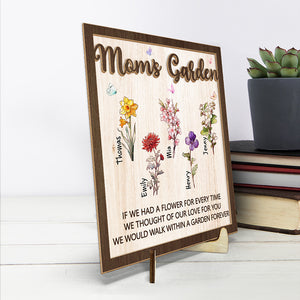 J'ai pensé à mon amour pour toi - Plaque en bois personnalisée à 2 couches avec support - Cadeau de pendaison de crémaillère pour maman, grand-mère