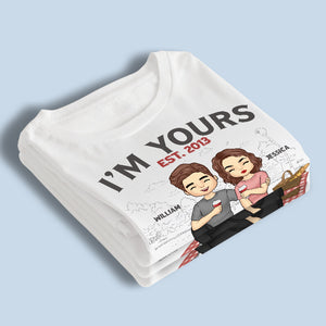 Je suis à toi depuis - T-shirt unisexe personnalisé pour couple, sweat à capuche, cadeau pour mari et femme, anniversaire