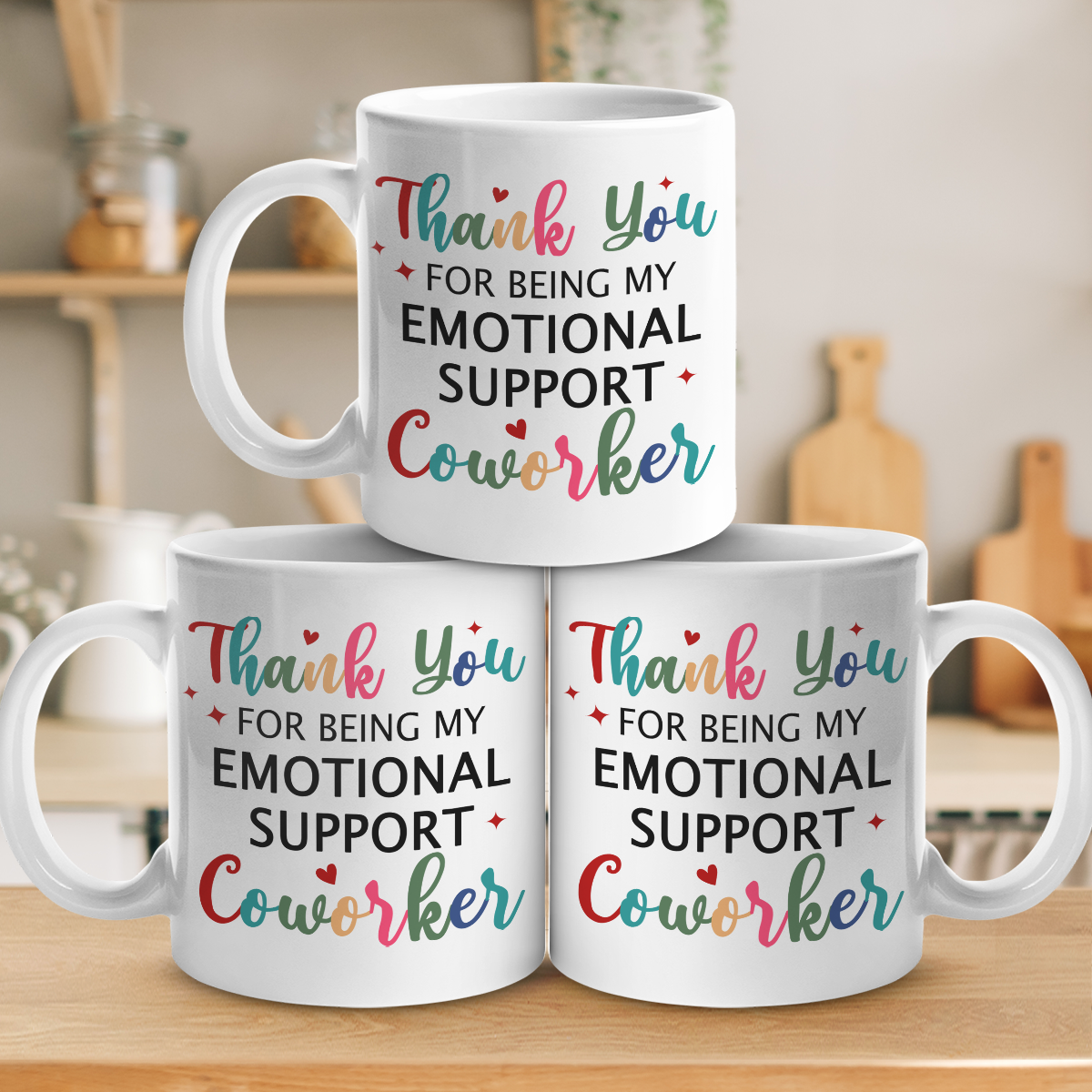 Mon collègue de soutien émotionnel - Tasse personnalisée pour collègue - Cadeau pour collègues, amis de travail, collègues