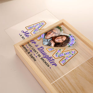 Cadre photo personnalisé, un lien indéfectible - Cadre photo personnalisé pour famille, boîte lumineuse - Cadeau pour maman