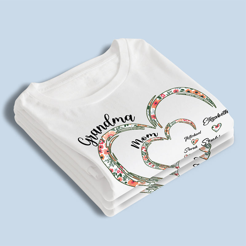 L'amour d'une grand-mère est éternel - T-shirt, sweat à capuche et sweat-shirt unisexe personnalisé pour la famille - Cadeau pour maman et grand-mère