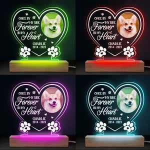 Photo personnalisée « Vos ailes étaient prêtes, mais nos cœurs ne l'étaient pas » – Lumière LED 3D personnalisée en forme de cœur – Cadeau de condoléances, cadeau pour propriétaires d'animaux, amoureux des animaux