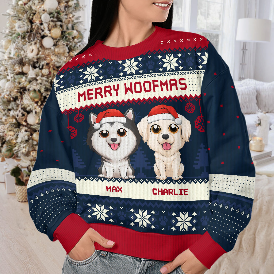 Tout ce que je veux pour Noël - Sweat-shirt personnalisé pour chien - Pull en laine unisexe - Cadeau de Noël pour les propriétaires et les amoureux des animaux