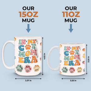 À l'ère de ma maman à fourrure - Mug personnalisé avec effet gonflé en 3D pour chien et chat - Cadeau pour les propriétaires et les amoureux des animaux
