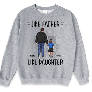 Père, fille et fils, un lien indéfectible - T-shirt, sweat à capuche, sweat-shirt unisexe personnalisé pour la famille - Cadeau de fête des pères et d'anniversaire pour papa