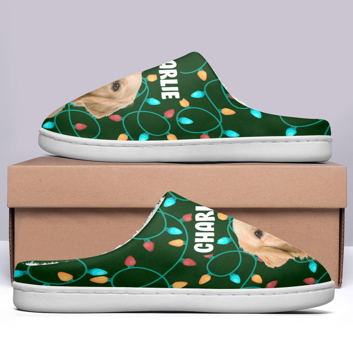 Chaussons personnalisés avec photo de l'animal le plus cool de tous les temps - Chaussons moelleux personnalisés pour chiens et chats - Cadeau de Noël pour propriétaires et amoureux des animaux