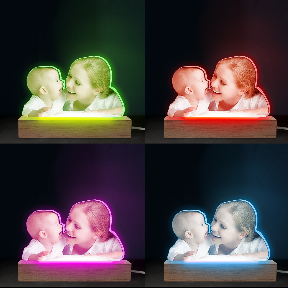 Custom Photo You're Growing Up So Fast - Family Personalized Custom Shaped 3D LED Light - Upload Photo Gift For Kids